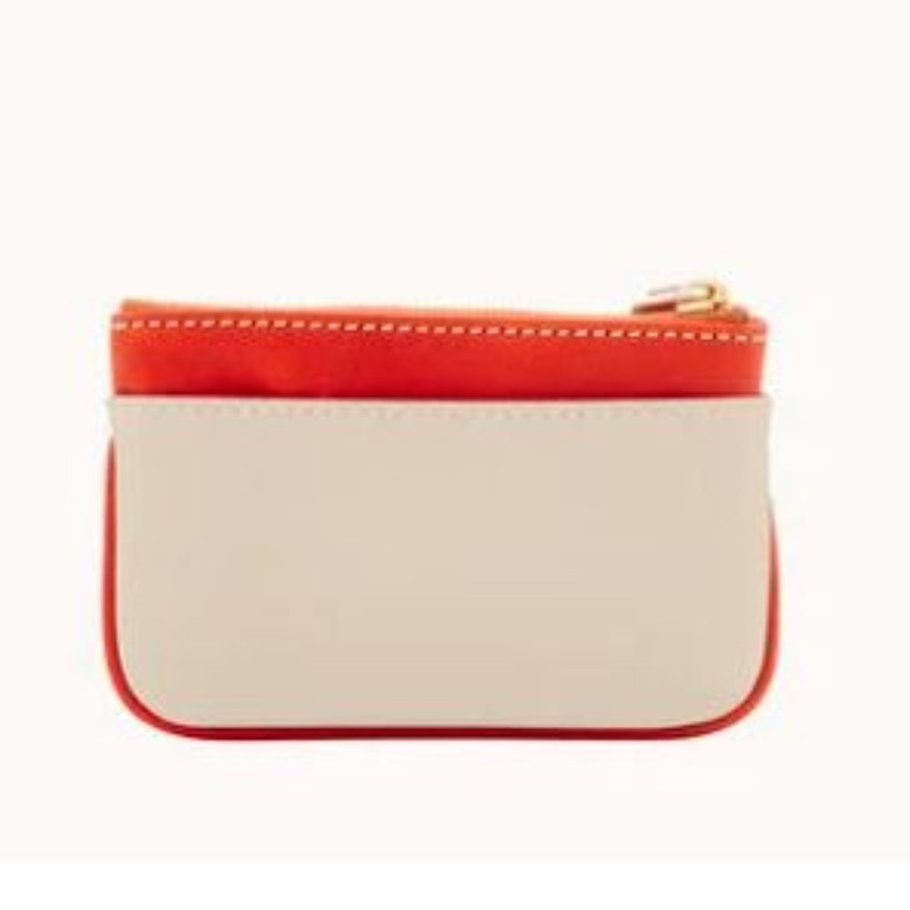 Dooney & Bourke Pebble Grain Leather Coin Case Bone NWT - Picture 2 of 5